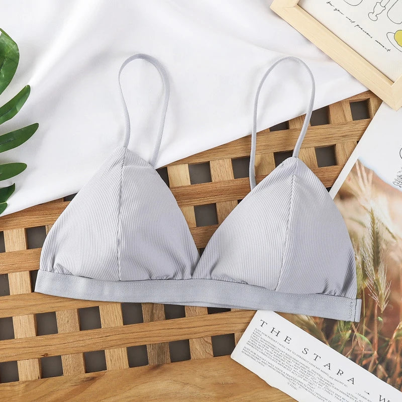 Seamless Bras For Women Thin Strap Wireless Push Up Bra Backless Triangle Cup Tube Top Comfort Underwear Bralette Sexy Lingerie