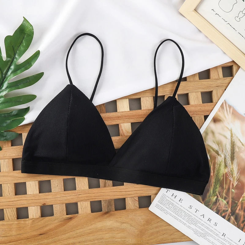 Seamless Bras For Women Thin Strap Wireless Push Up Bra Backless Triangle Cup Tube Top Comfort Underwear Bralette Sexy Lingerie