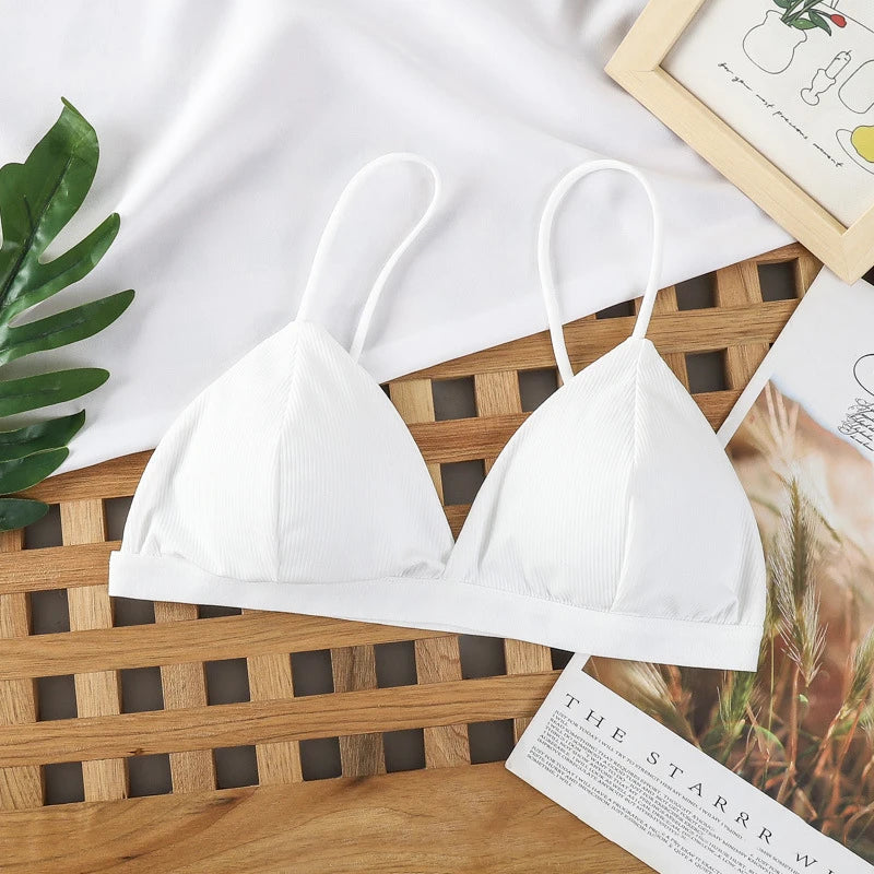 Seamless Bras For Women Thin Strap Wireless Push Up Bra Backless Triangle Cup Tube Top Comfort Underwear Bralette Sexy Lingerie