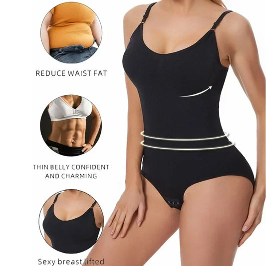 Bodysuit Shapewear Women Tank Top Tummy Control Full Body Shaper Anti Chafing Shorts Slimming Waist Trainer Butt Lifter
