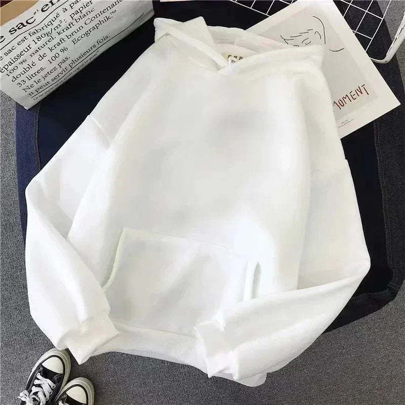 Milano Italy Polyester Hoodie for Women Knit Fabric Alphabet Print Casual Long Sleeve Sweatshirt Fashion Sweatshirts Harajuku
