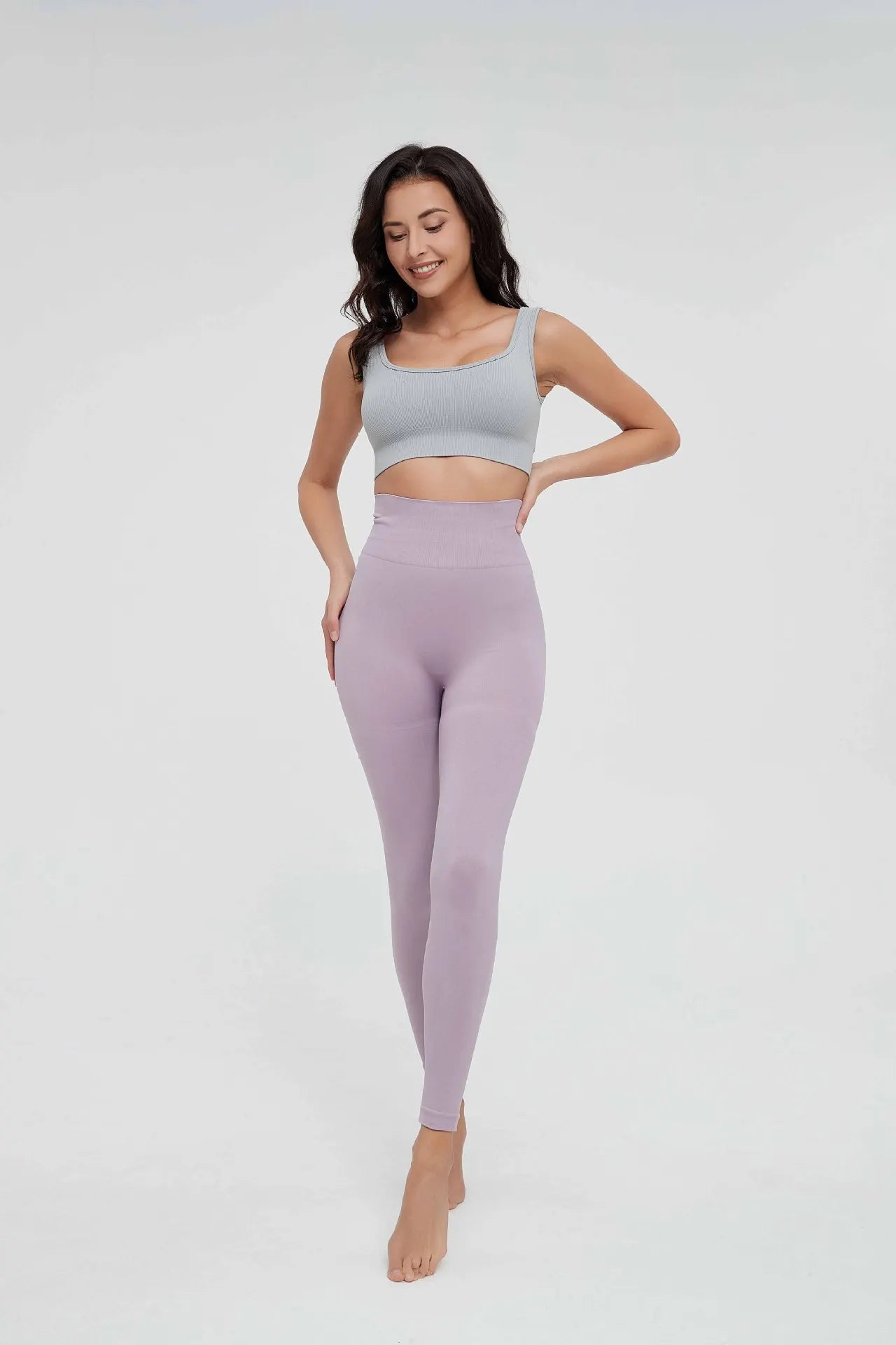 High Waist Sports Leggings Women Solid Color Seamless Pants High Quality Gym Workout Running Fitness Leggings Butt Lift Pants