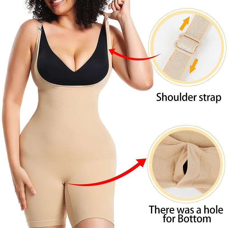 Full Bodysuit Shapewear for Women Tummy Control and Butt Lifter Slimming Sheath Push Up Thigh Slimmer Abdomen Body Shaper Corset