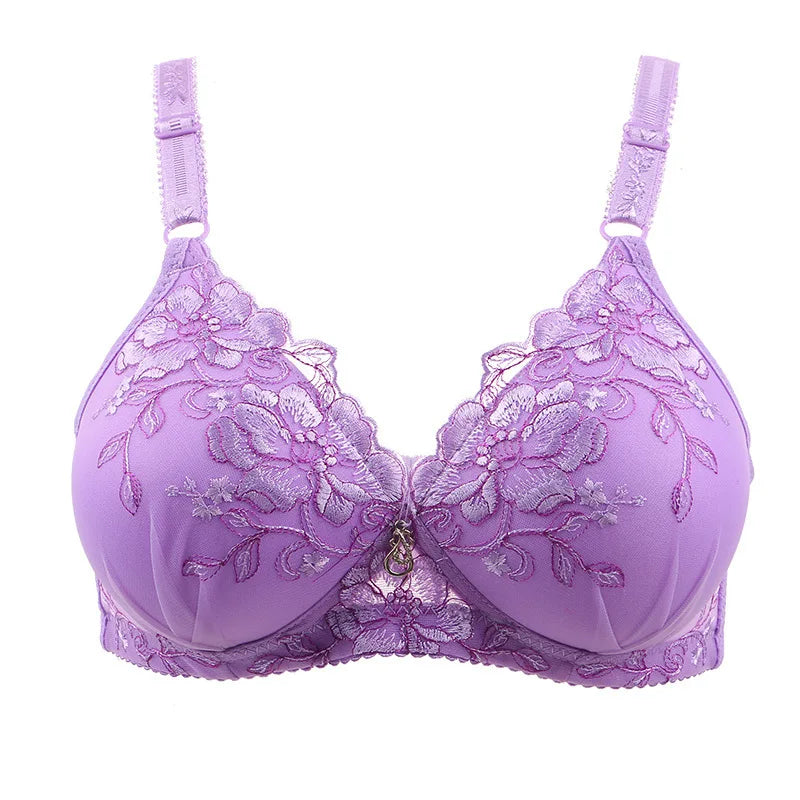 Seamless Soft Women Bra Thin Wireless Push Up Retro Print Comfortable Sleep Bra Lace Sexy Bra Brassiere Soutien Gorge Femme
