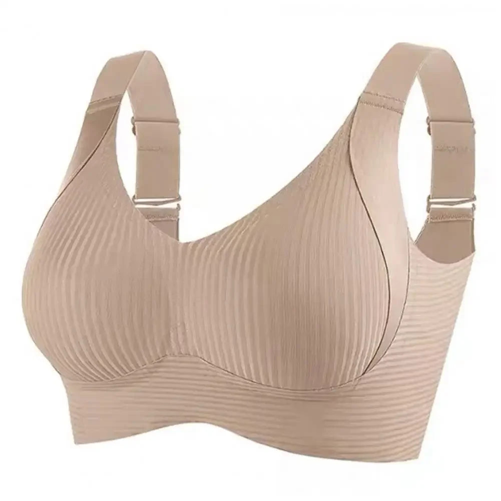 Wire-free Bra Wireless Push-up Bra with Natural Lift High Stretchability for All-day Support Full Coverage Yoga Underwear Vest