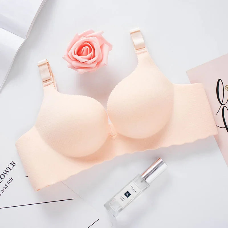 2025 Extreme Push-Up Bra 8cm Pads for Small Bust Wireless Double Cup Lift & Natural Shape Adjustable Plunge Deep V Bras