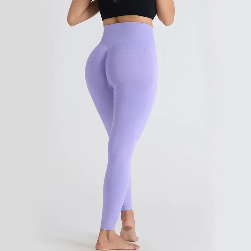 High Waisted Yoga Leggings for Women Seamless Butt Lifting Workout Pants High Stretch Gym Fitness LeggingsBreathable Sports Wear