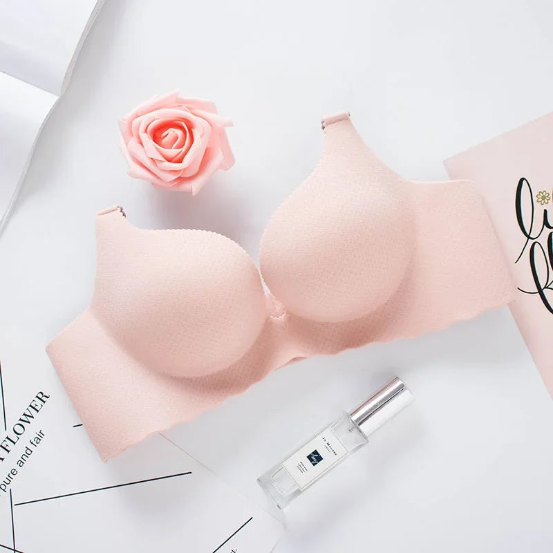 2025 Extreme Push-Up Bra 8cm Pads for Small Bust Wireless Double Cup Lift & Natural Shape Adjustable Plunge Deep V Bras