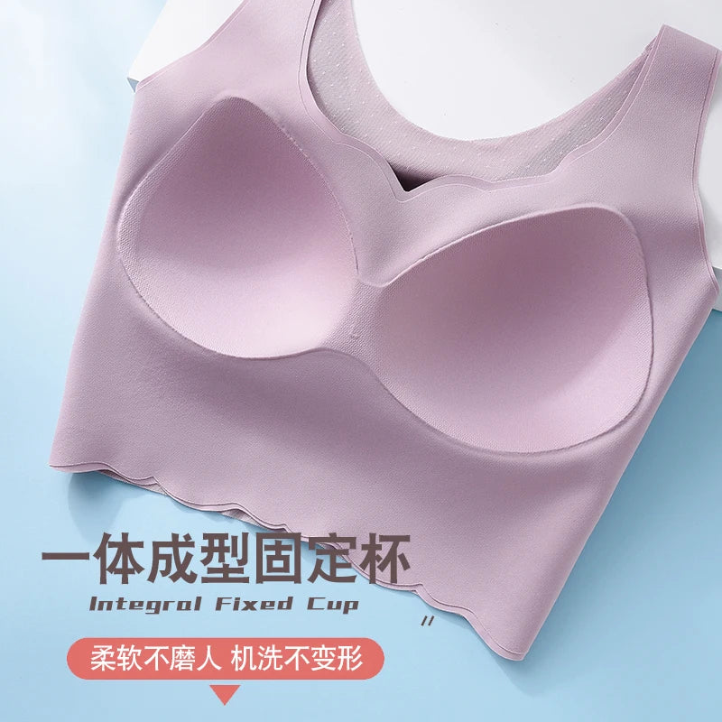 M-6XL Wireless Seamless Bra for Women Sleeping Vest Bra Ultra Thin BH Breathable Bralette Invisible Sports Bra Push Up Underwear