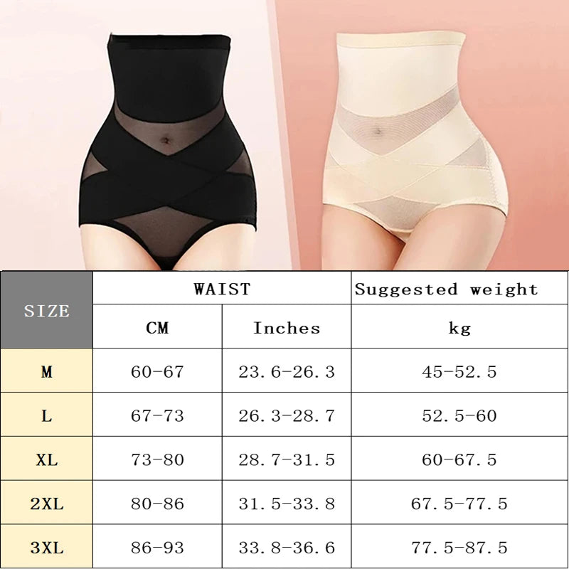 Women Butt Lifter Shapewear High Waist Double Tummy Control Panties Waist Trainer Body Shaper Slimming Seamless Underwear Briefs
