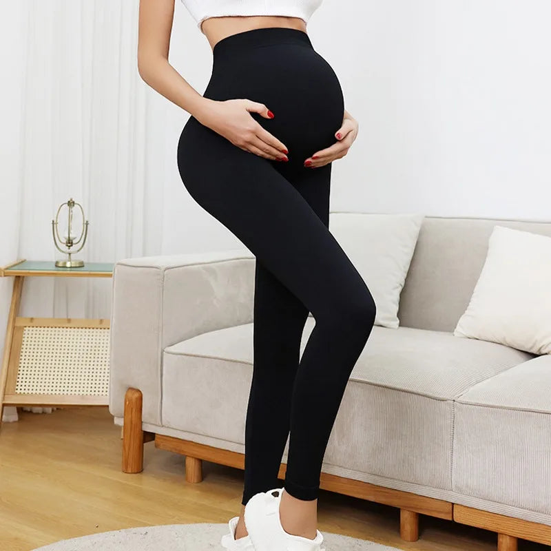 New Seamless Knited Yoga Pants High Waist Pregnancy Leggings Maternity Clothes for Pregnant Women Belly Support Body Long Pants