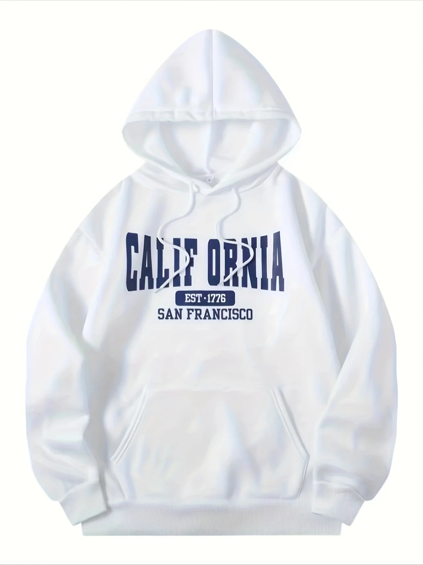 Women's casual hoodie sweatshirt with California letter print round neck long sleeved, autumn and winter regular edition
