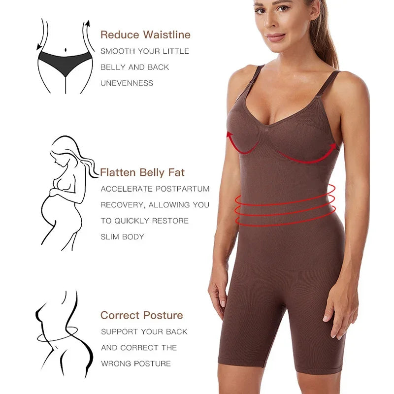 Bodysuit Shapewear Women Full Body Shaper Tummy Control Slimming Sheath Butt Lifter Push Up Thigh Slimmer Abdomen Shapers Corset