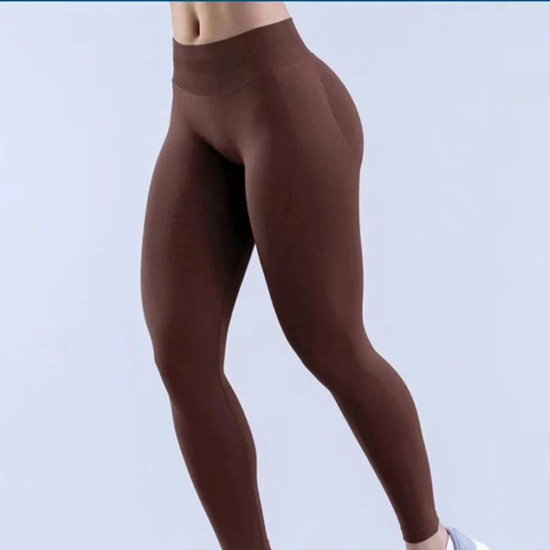 Epligg Impact Leggings Women Seamless Sports Yoga Pants Low Ribbed Band Scrunch Bum Clothes Fitness Workout Wear Gym Tights