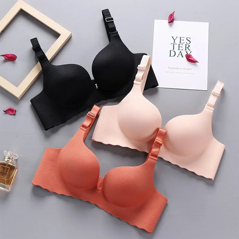 2025 Extreme Push-Up Bra 8cm Pads for Small Bust Wireless Double Cup Lift & Natural Shape Adjustable Plunge Deep V Bras