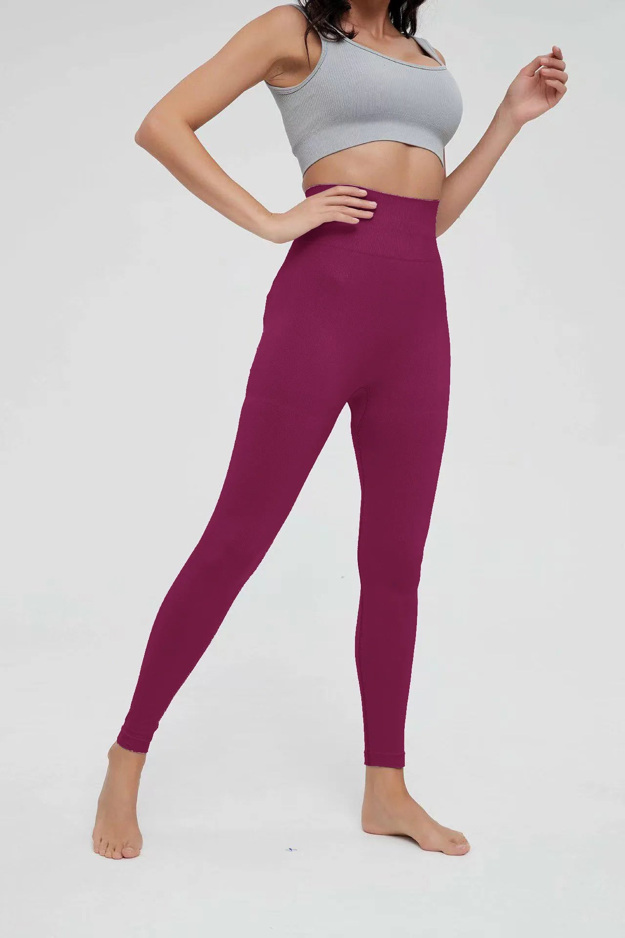 High Waist Sports Leggings Women Solid Color Seamless Pants High Quality Gym Workout Running Fitness Leggings Butt Lift Pants