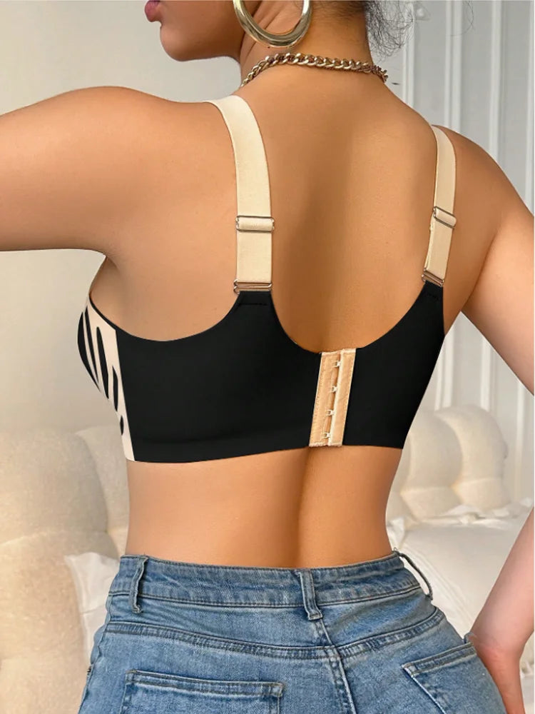 Women's Gather Wireless Bra Push-up Women Gathered Up Soft Support Adjustable Underwear Anti-sagging Seamless Lift-up Bra M-2XL