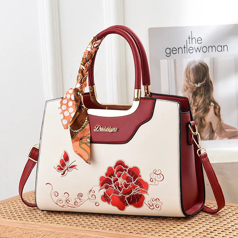 Luxury High Quality embroidered Women Messenger Bag Famous Designer Lady Shoulder Bags Fashionable Trendy Crossbody Sac A Main