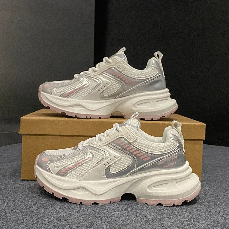 Casual Women's Vulcanized Shoes Design Lace Genuine Sports Women's Sports Shoes Women's Brand Shoes Barefoot Shoes Tennis