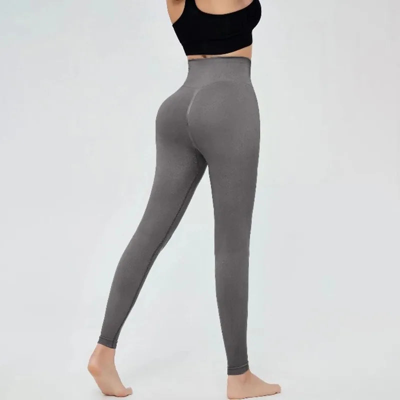High Waist Sports Leggings Women Solid Color Seamless Pants High Quality Gym Workout Running Fitness Leggings Butt Lift Pants
