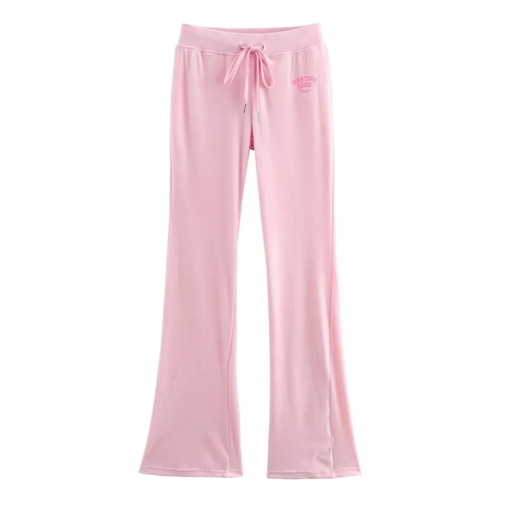 Pink Velvet Hoodie Set Women 2025 Spring Slim Fit Tracksuit Casual Sporty Two Piece Outfit Lounge Wear