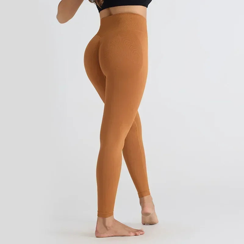 High Waisted Yoga Leggings for Women Seamless Butt Lifting Workout Pants High Stretch Gym Fitness LeggingsBreathable Sports Wear