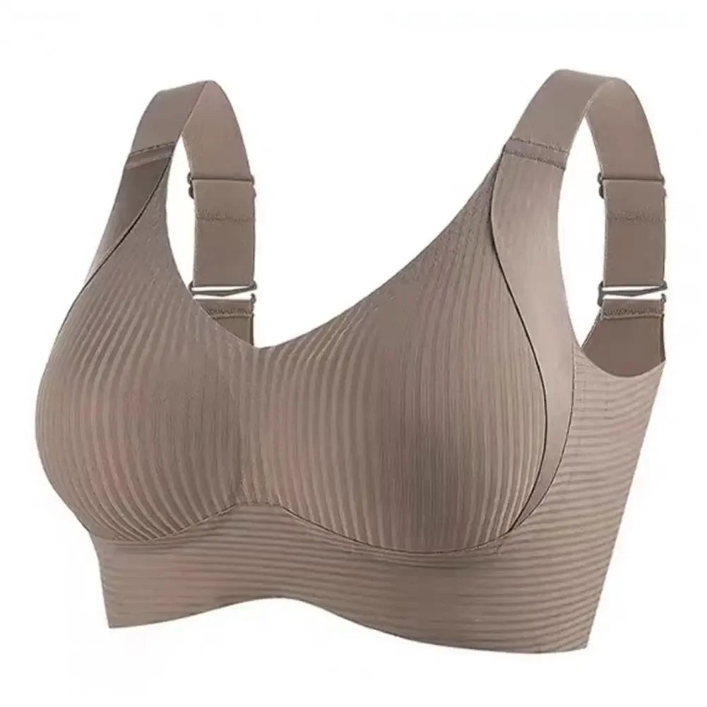 Wire-free Bra Wireless Push-up Bra with Natural Lift High Stretchability for All-day Support Full Coverage Yoga Underwear Vest