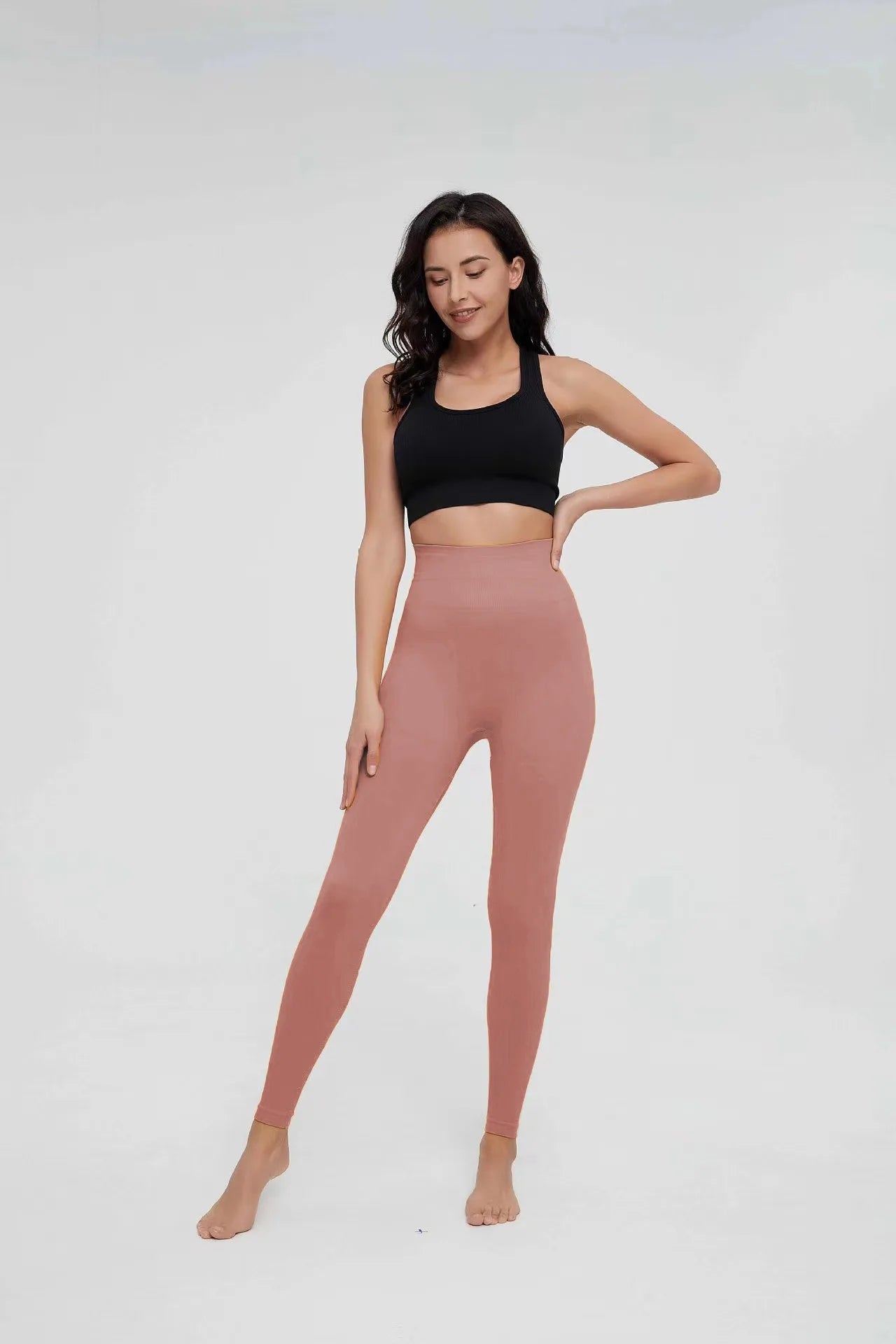 High Waist Sports Leggings Women Solid Color Seamless Pants High Quality Gym Workout Running Fitness Leggings Butt Lift Pants
