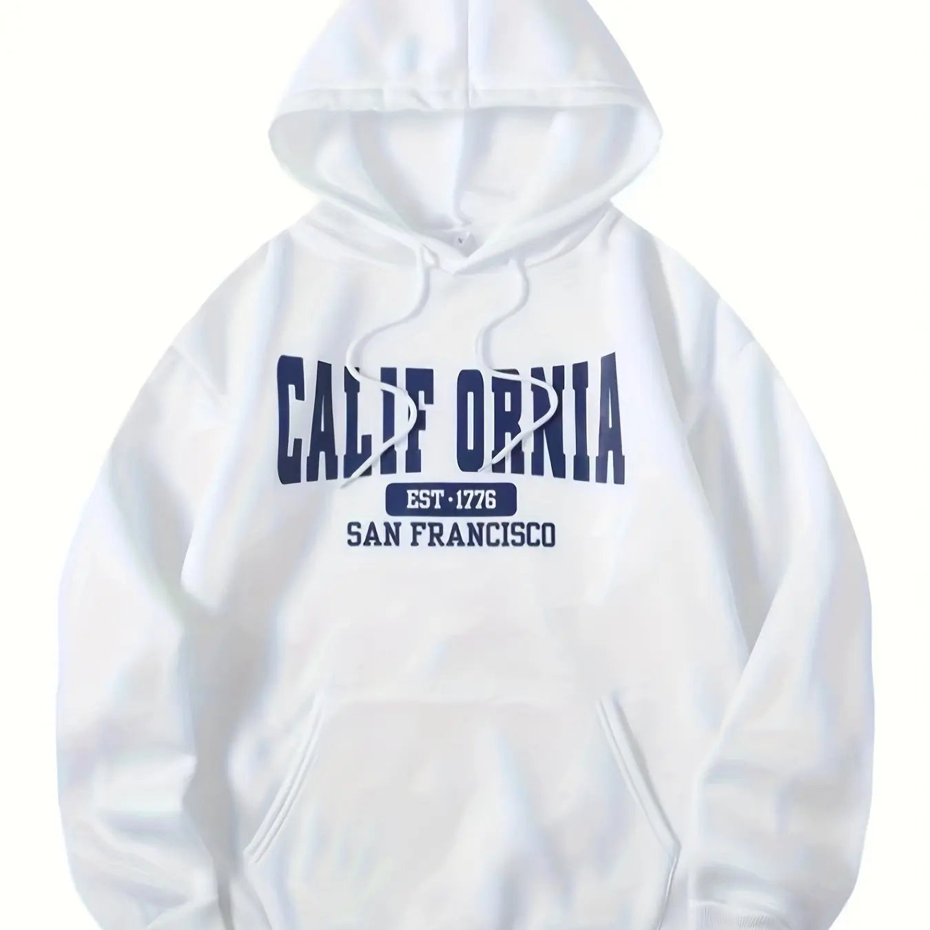 Women's casual hoodie sweatshirt with California letter print round neck long sleeved, autumn and winter regular edition