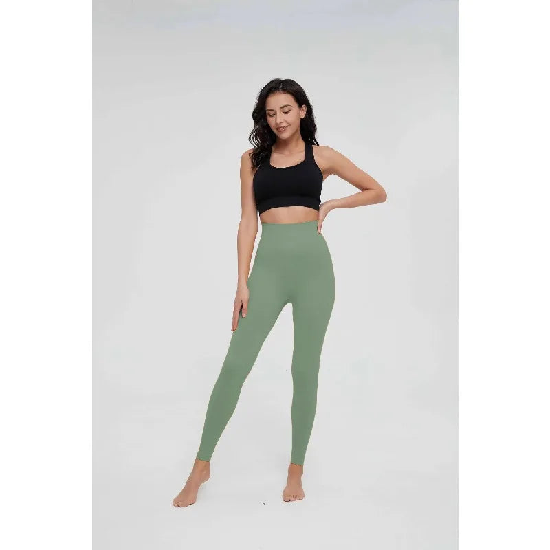 High Waist Sports Leggings Women Solid Color Seamless Pants High Quality Gym Workout Running Fitness Leggings Butt Lift Pants