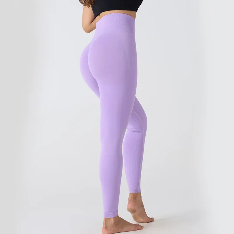 High Waisted Yoga Leggings for Women Seamless Butt Lifting Workout Pants High Stretch Gym Fitness LeggingsBreathable Sports Wear