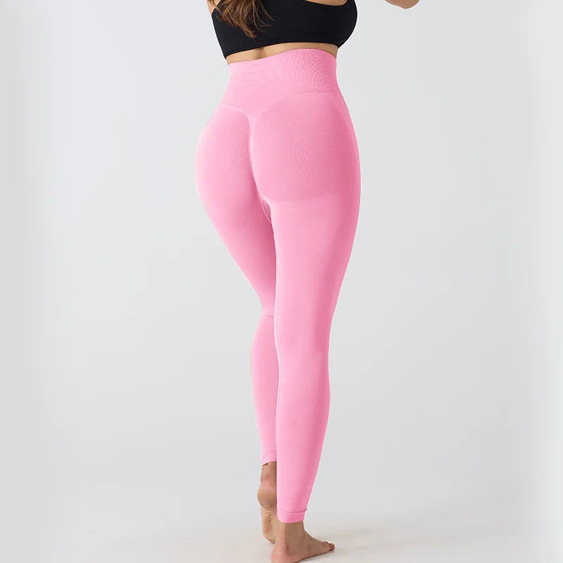 High Waisted Yoga Leggings for Women Seamless Butt Lifting Workout Pants High Stretch Gym Fitness LeggingsBreathable Sports Wear