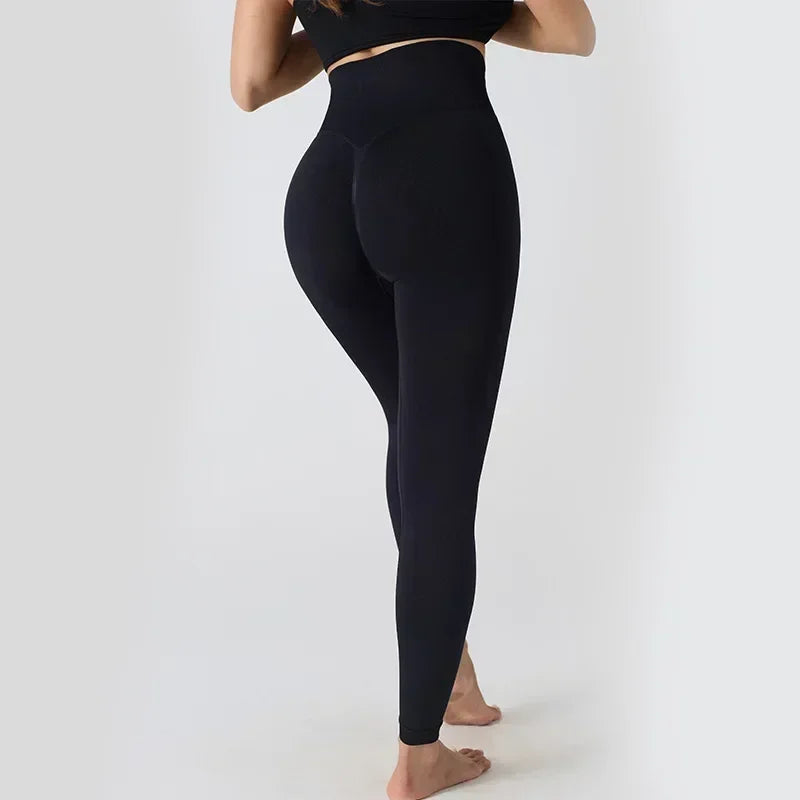 High Waisted Yoga Leggings for Women Seamless Butt Lifting Workout Pants High Stretch Gym Fitness LeggingsBreathable Sports Wear
