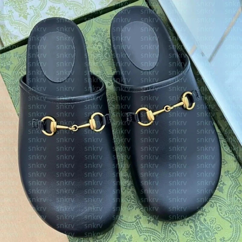 2025 New Women's Fashion Half Dragged Baotou Shoes Thick Bottom Casual Versatile Lazy Shoes