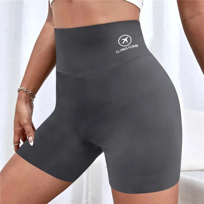 Sports Short Leggings Gym Fitness Push Up Shorts Women Yoga Slim Fit Half Pants Elastic High Waist Summer Thin Workout Tights