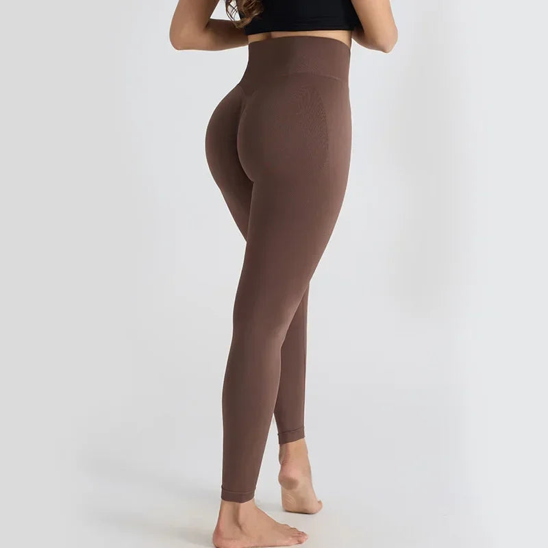 High Waisted Yoga Leggings for Women Seamless Butt Lifting Workout Pants High Stretch Gym Fitness LeggingsBreathable Sports Wear