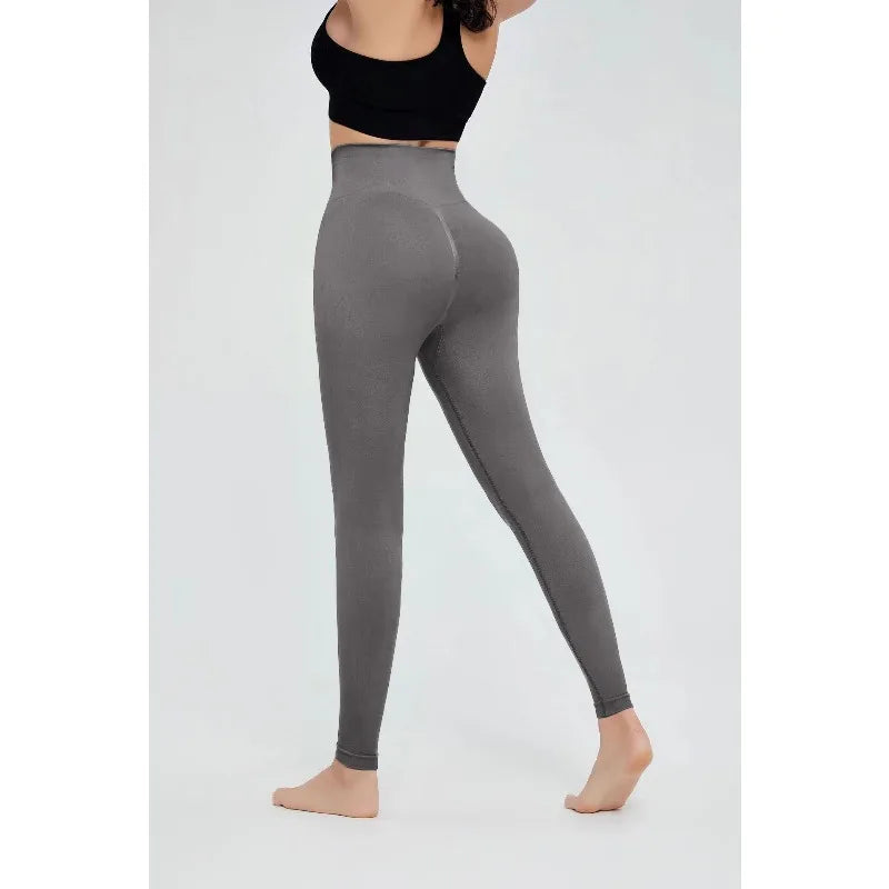 High Waist Sports Leggings Women Solid Color Seamless Pants High Quality Gym Workout Running Fitness Leggings Butt Lift Pants