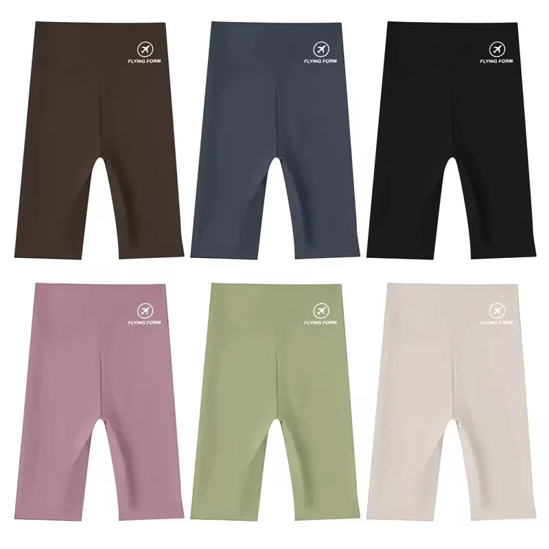 Sports Short Leggings Gym Fitness Push Up Shorts Women Yoga Slim Fit Half Pants Elastic High Waist Summer Thin Workout Tights