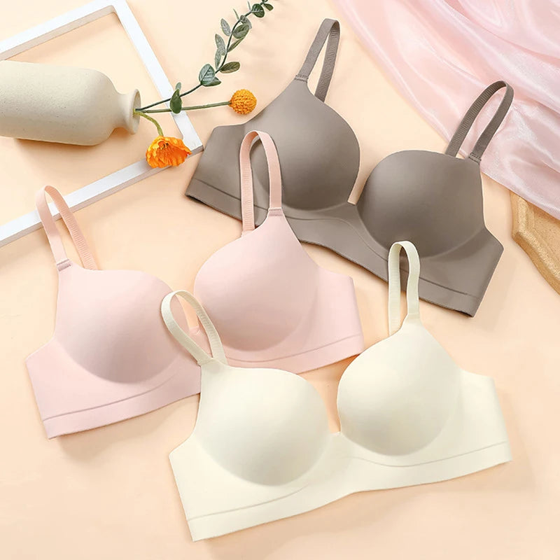 Women Seamless Bra Wireless Push Up Bralette Small Chest Breathable Underwear Female Gathered Invisible Top Comfort Lingerie