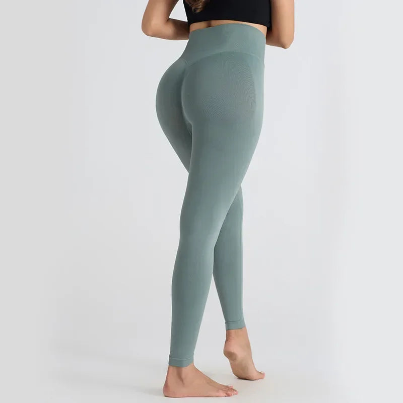 High Waisted Yoga Leggings for Women Seamless Butt Lifting Workout Pants High Stretch Gym Fitness LeggingsBreathable Sports Wear