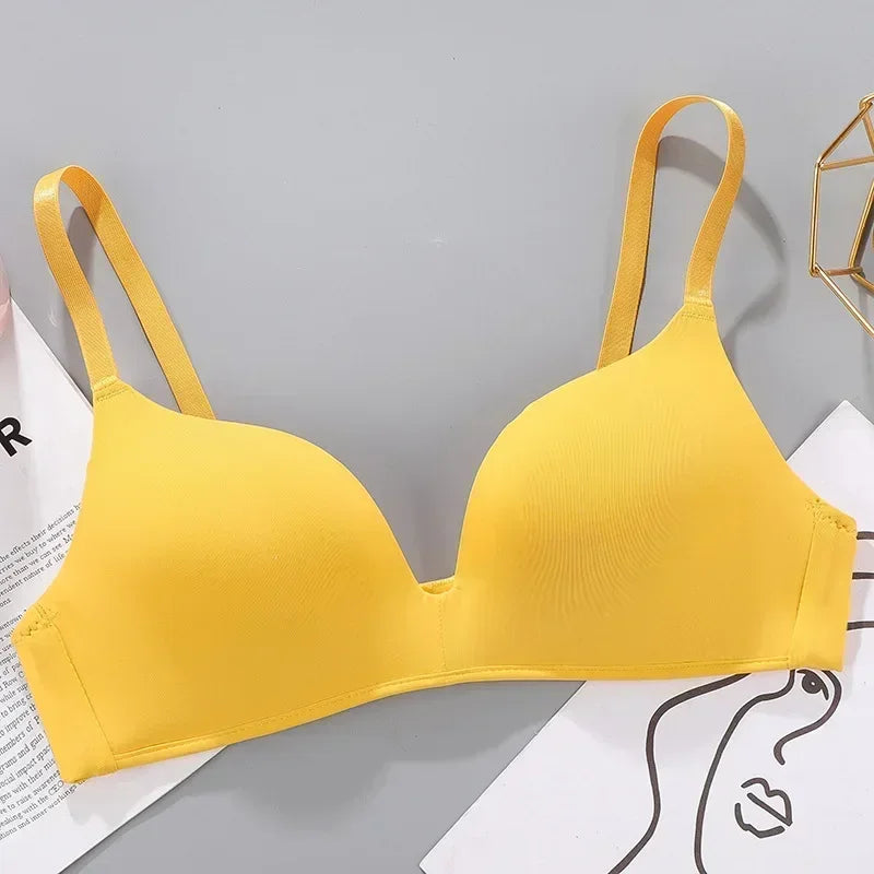 Women Seamless Bra Sexy No Wire Push Up Underwear Girls Students Breathable Thin 10 Colors Bras Female's Bra Breathable Gathered