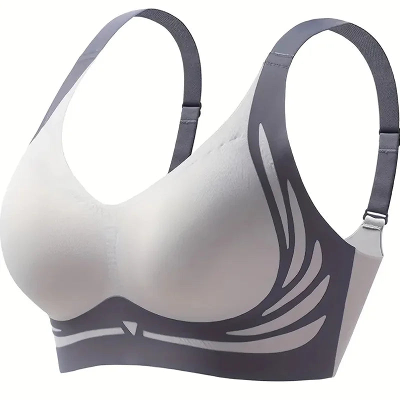 Women's Gather Wireless Bra Push-up Women Gathered Up Soft Support Adjustable Underwear Anti-sagging Seamless Lift-up Bra M-2XL