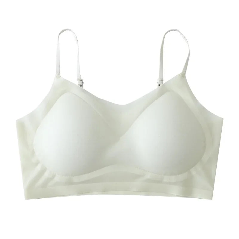 Ultra Thin Seamless Wireless Push Up Bralette Women Comfortable Breathable Cool Strappy Back Support Bra