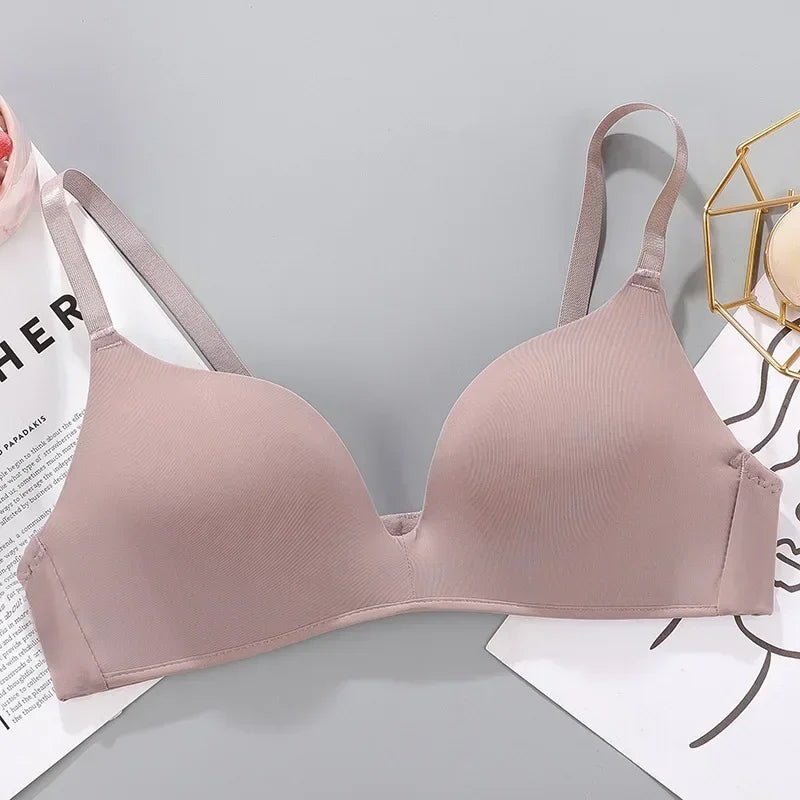 Women Seamless Bra Sexy No Wire Push Up Underwear Girls Students Breathable Thin 10 Colors Bras Female's Bra Breathable Gathered