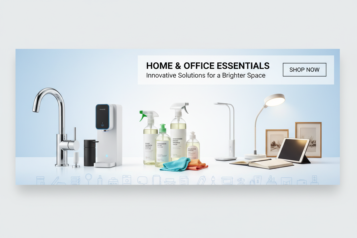Banner para tienda de productos para el hogar y oficina